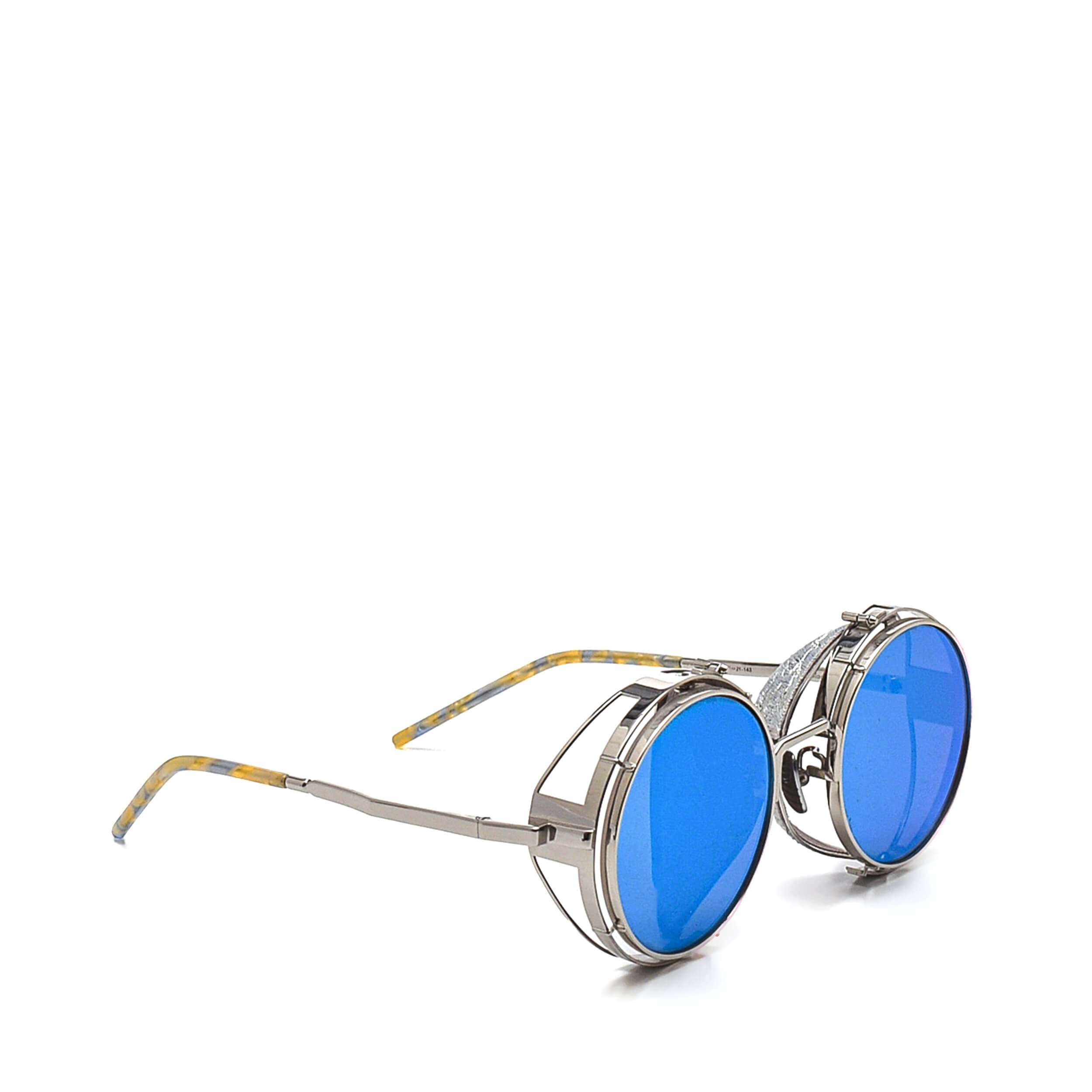 Gentle Monster - Silver&Blue Steampunk Sunglasses